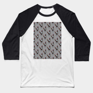 Pheasant pattern on grey background Baseball T-Shirt